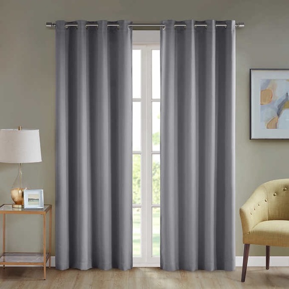 Beautyrest Black Luxurious Magnetic Closure Window Curtain, 2-Pack - Picture 2 of 13